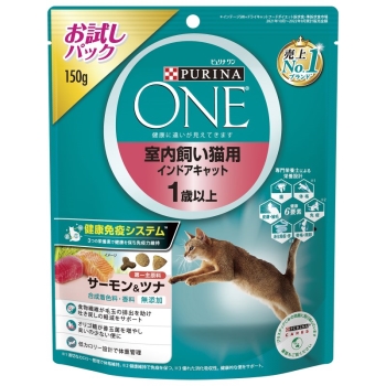 ■　ネスレ日本　ピュリナワン　キャット　室内飼い猫用　インドアキャット　1歳以上　サーモン＆ツナ150ｇ