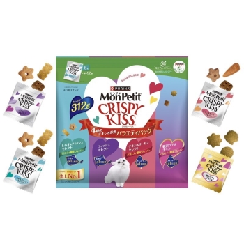 ■　ネスレ日本　モンプチ　クリスピーキッス　バラエティパック　４種のチキン＆お魚３１２ｇ