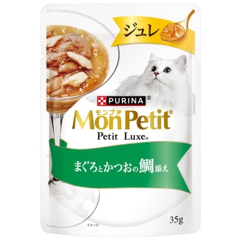 ■　ネスレ日本　モンプチ　プチリュクス　ジュレ　まぐろとかつおの鯛添え３５ｇ