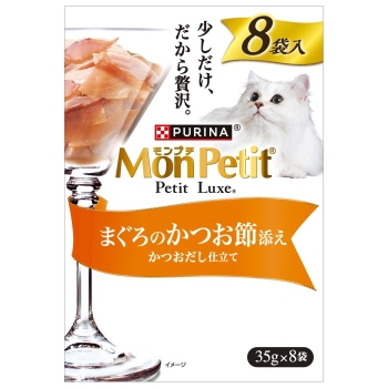 ■　ネスレ日本　モンプチ　プチリュクスパウチ　まぐろのかつお節添え３５ｇ×８Ｐ