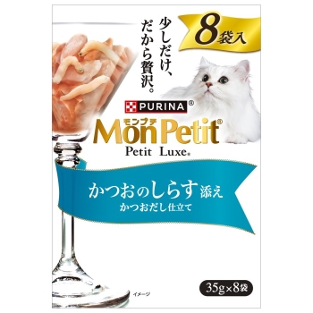 ■　ネスレ日本　モンプチ　プチリュクスパウチ　かつおのしらす添え３５ｇ×８Ｐ