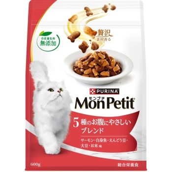 モンプチ　バッグ　５種のお腹にやさしいブレンド６００ｇ