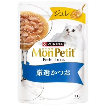 ■　ネスレ日本　モンプチ　プチリュクスパウチ　ジュレ　厳選かつお３５ｇ