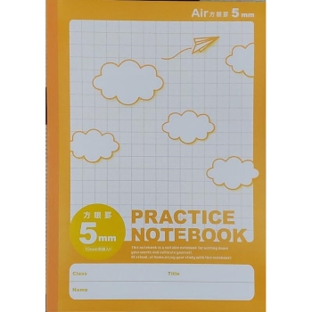 ナカバヤシ　エアー学習帳Ｂ５　５ｍｍ方眼オレンジ