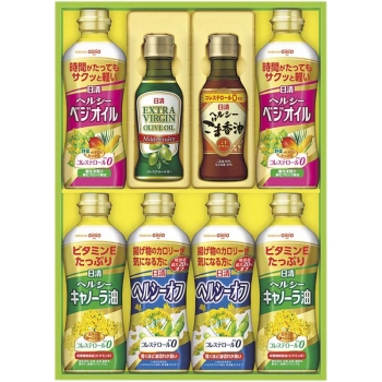 ★ご予約品★日清オイリオ【オリーブオイル4本】➕パジャマ お中元】日清オイリオ オリーブオイル＆バラエティオイルギフト