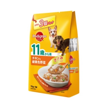 ペディグリー　１１歳　チキン＆野菜ささみ　７０ｇＸ３個入り