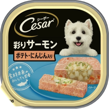 シーザー　サーモン風味　ポテトとにんじん入り　ふわふわローフタイプ　１００ｇ