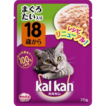 ■　カルカン　パウチ　１８歳から　まぐろとたい　７０ｇ