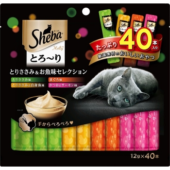 シーバ とろ~り メルティ とりささみ&お魚味セレクション 12g×40P