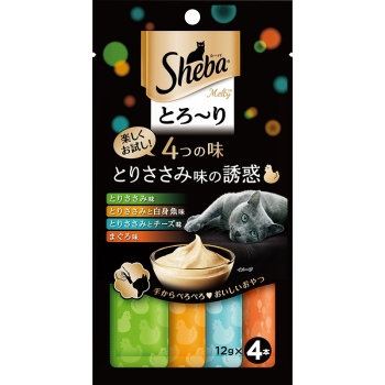 シーバ とろ~り メルティ 4つの味 とりささみ味の誘惑 12g×4P