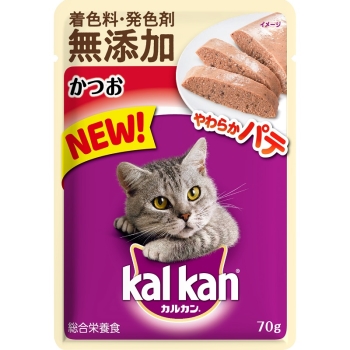 ■　カルカン　パウチ　やわらかパテ　かつお　着色料・発色剤　無添加　７０ｇ