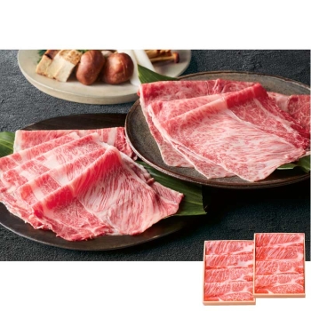 【お歳暮】松阪牛・米沢牛かたロースすき焼き用食べ比　ＭＺＹＺＳ２