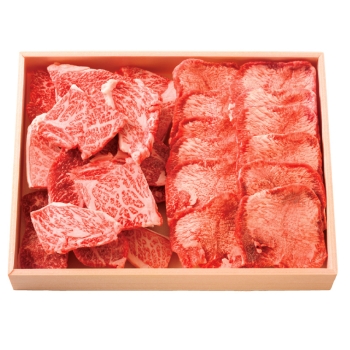 【お中元】近江牛　かた切落し焼肉用と米国産牛タンセット　ＯＭＧ０４