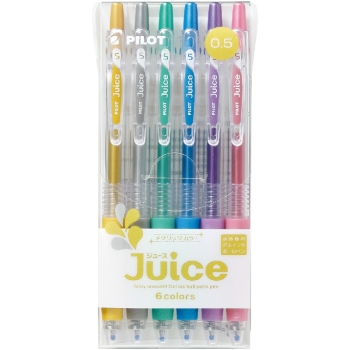 パイロット　ゲルインクボールペン　ジュース　０．５ｍｍ　メタリック６色セット