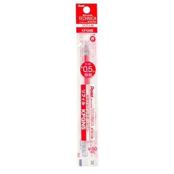 ぺんてる　水性ゲルインキボールペンリフィル　ＫＦＧＮ５　０．５ｍｍ　赤