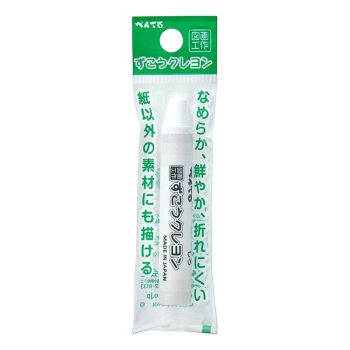ぺんてる　画材　ずこうクレヨン　単色　しろ
