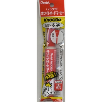 ぺんてる　ホワイトボ－ドマ－カ－　ノックル　赤