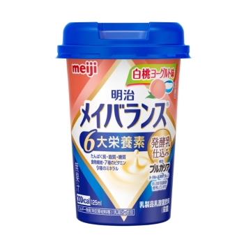 ５月15日までの価格メイバランス 白桃ヨーグルト60本➕5本おまけ付き □ 明治 メイバランス Miniカップ 白桃ヨーグルト味: ヘルス