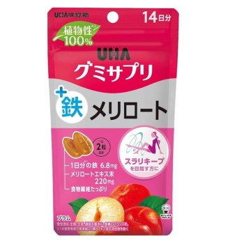 ＵＨＡグミサプリ　鉄＋メリロート　１４日分