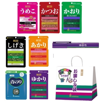 【福袋】三島食品　人気ふりかけ　お楽しみ袋　7袋＋ペン入りふりかけ1種　計８点