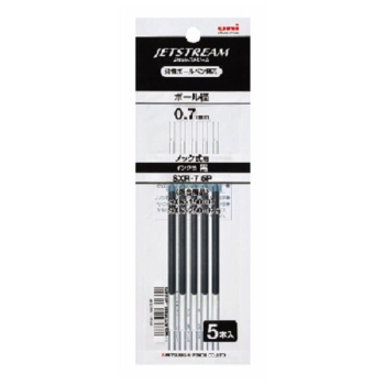 三菱鉛筆　ジェットストリーム替芯　ＳＸＲ－７　０．７ｍｍ　黒５本入