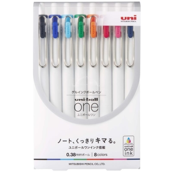 三菱鉛筆　ゲルインクボールペン　ｕｎｉ－ｂａｌｌ　ｏｎｅ　８色　０．３８ｍｍ