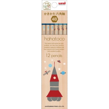 三菱鉛筆　鉛筆ハハトコ０２　青　４Ｂ（宇宙＆海）