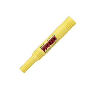 三菱鉛筆　水性顔料マーカー　プロッキーツイン　極細＋細字　黄