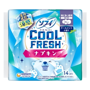 クールフレッシュ超涼感ナプキン２６０羽つき１４枚