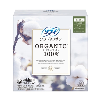 ユニ・チャーム ソフィ ソフトタンポン オーガニック100% スーパー 27個 多い日用