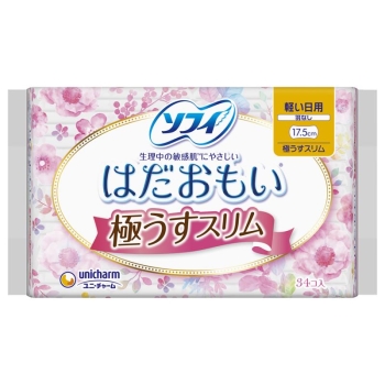 ソフィ はだおもい 極うすスリム 17.5cm 羽なし 34枚