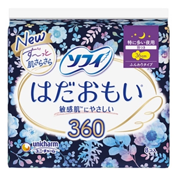 ■　ソフィはだおもい特に多い夜用３６０　８枚