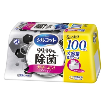 シルコット９９．９９％除菌ＷＴ本体大容量　１００枚