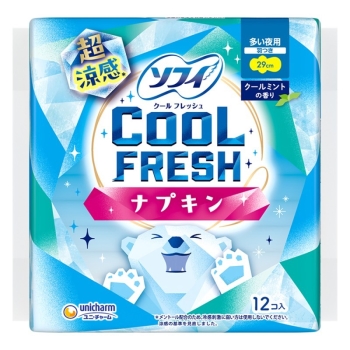 クールフレッシュ超涼感ナプキン２９０羽つき１２枚