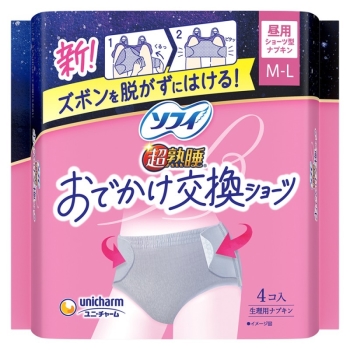 ソフィおでかけ交換ショーツＭＬ　４枚