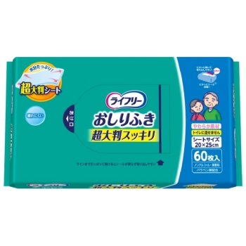 ■　ライフリーおしりふき超大判スッキリ６０枚