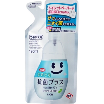 ライオン　まめピカ　抗菌プラス　トイレのクリーナー　クリアミントの香り　詰替　１９０ｍｌ