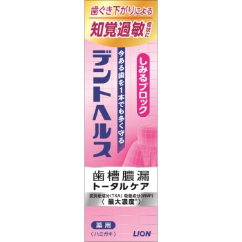 ライオンデントヘルスハミガキしみるブロック８５ｇ