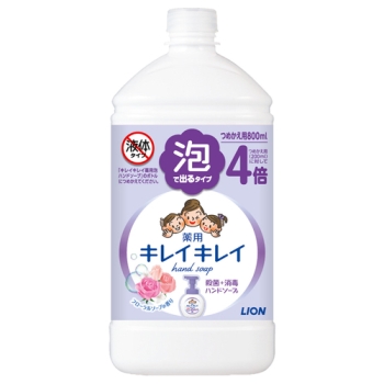キレイキレイ　薬用泡ハンドソープ　詰替用　特大　フローラルソープの香り　８００ｍｌ