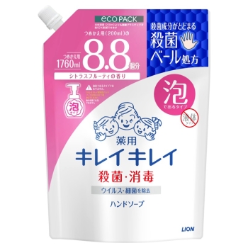 キレイキレイ泡ハンド詰替大容量シトラス１７６０ｍｌ