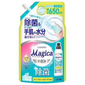 ■　ライオン　チャーミー　マジカ　手肌＋　除菌　グレープフルーツ＆ガーデン香り　詰替特大６５０ｍｌ