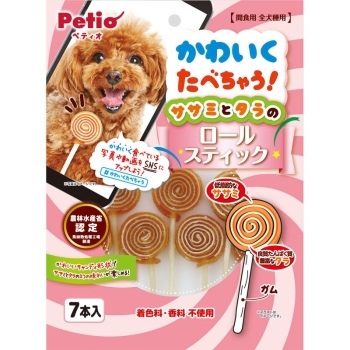 かわいくたべちゃう！　ササミとタラのロールスティック　７本入