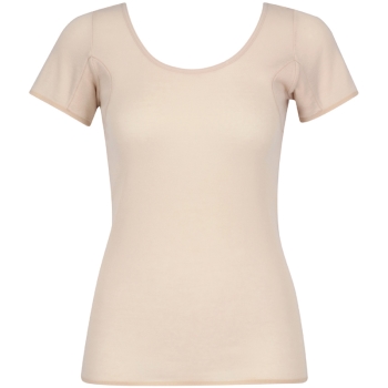 綿100％の快適インナー　３分袖（汗取り付き)「 ひびきにくいタイプ」