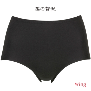 「綿の贅沢」しめつけにくく、やさしい肌あたりのフラットショーツ