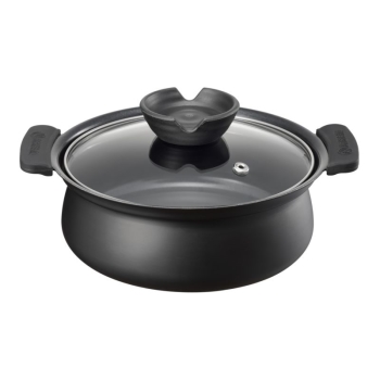 中身が見えるソロ鍋１８ｃｍ（ブラック）