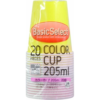 カラーカップ　２０５ｍｌ　２０個入