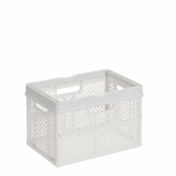 ヒステリックミニ 折りたたみバスケット teddyホワイト 折りたたみ