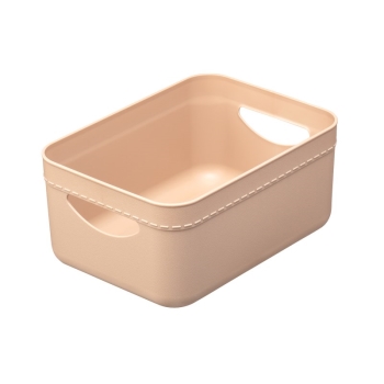 やわらか収納ケース　ハーフ　浅　ベージュ