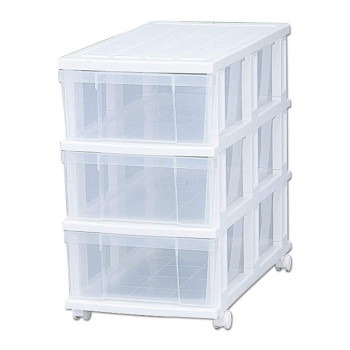 アイリスオーヤマ押入れチェストOC-373ホワイト/クリア