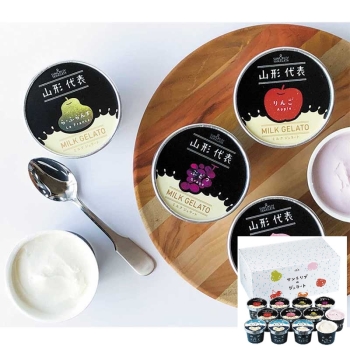【お中元】山形食品　ＳＵＮ＆ＬＩＶジェラート詰合せ１２個セット